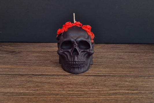 "TOTENKOPF BLOODYROSE" KERZE